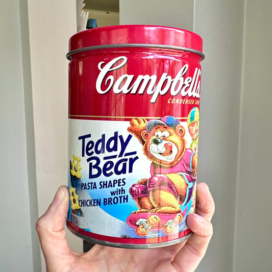 1995 Campbell's Teddy Bear Soup Tin Coin Bank