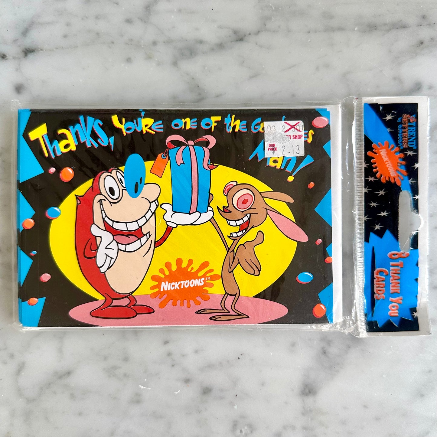 1992 Ren and Stimpy Thank You Cards