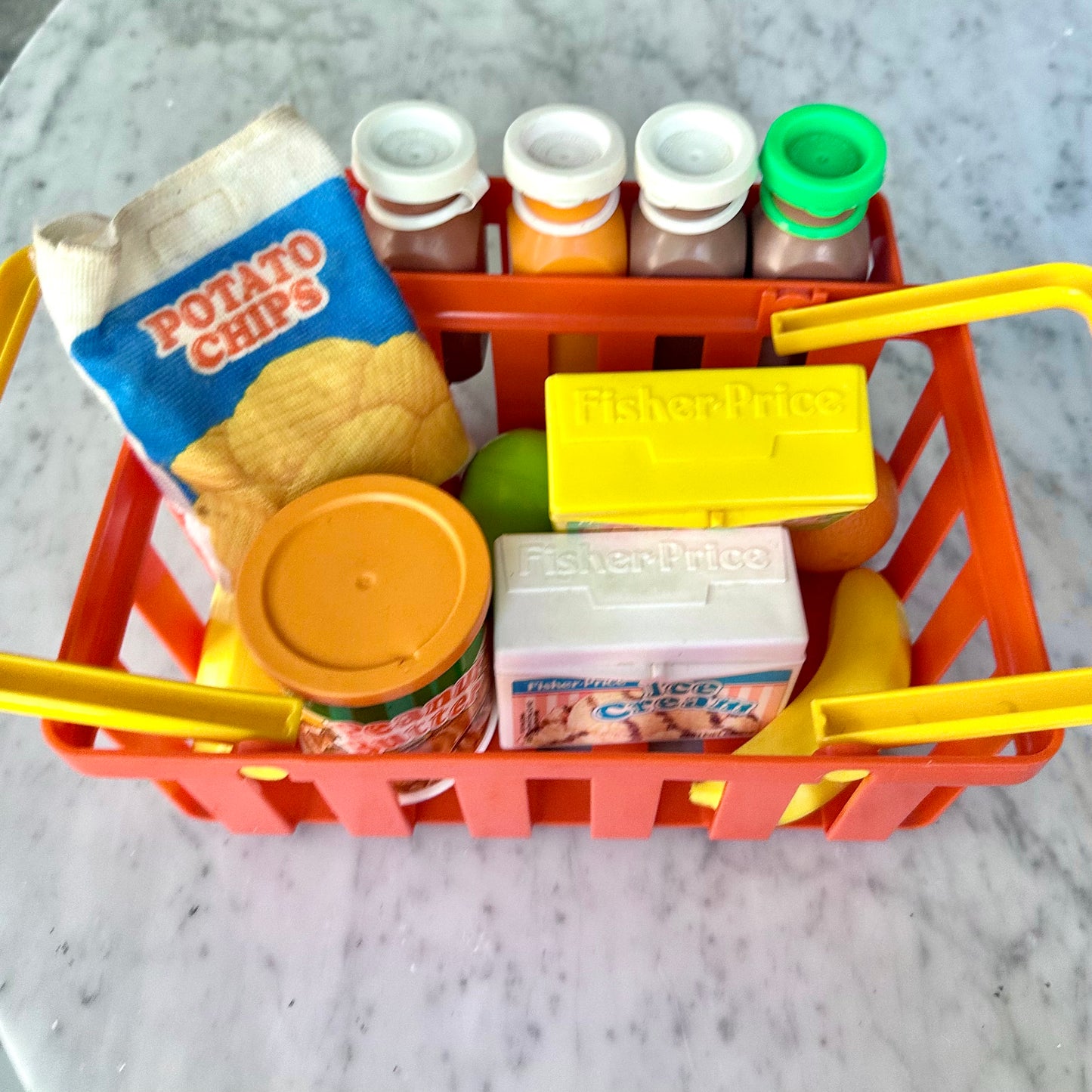 80’s Fisher Price “Fun With Food” Deluxe Shopping Basket