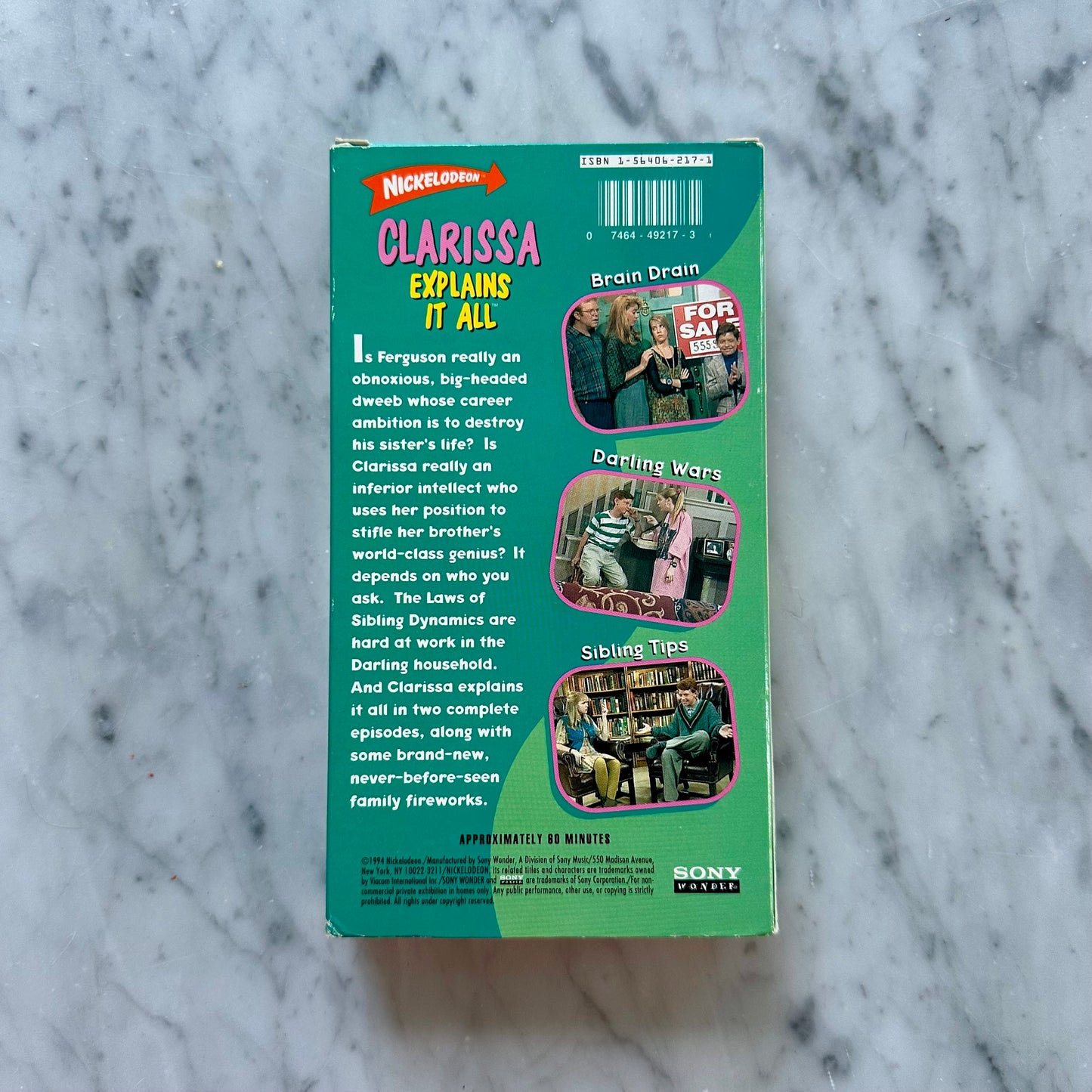 1994 Nickelodeon Clarissa Explains it All “Take My Brother Please!” VHS