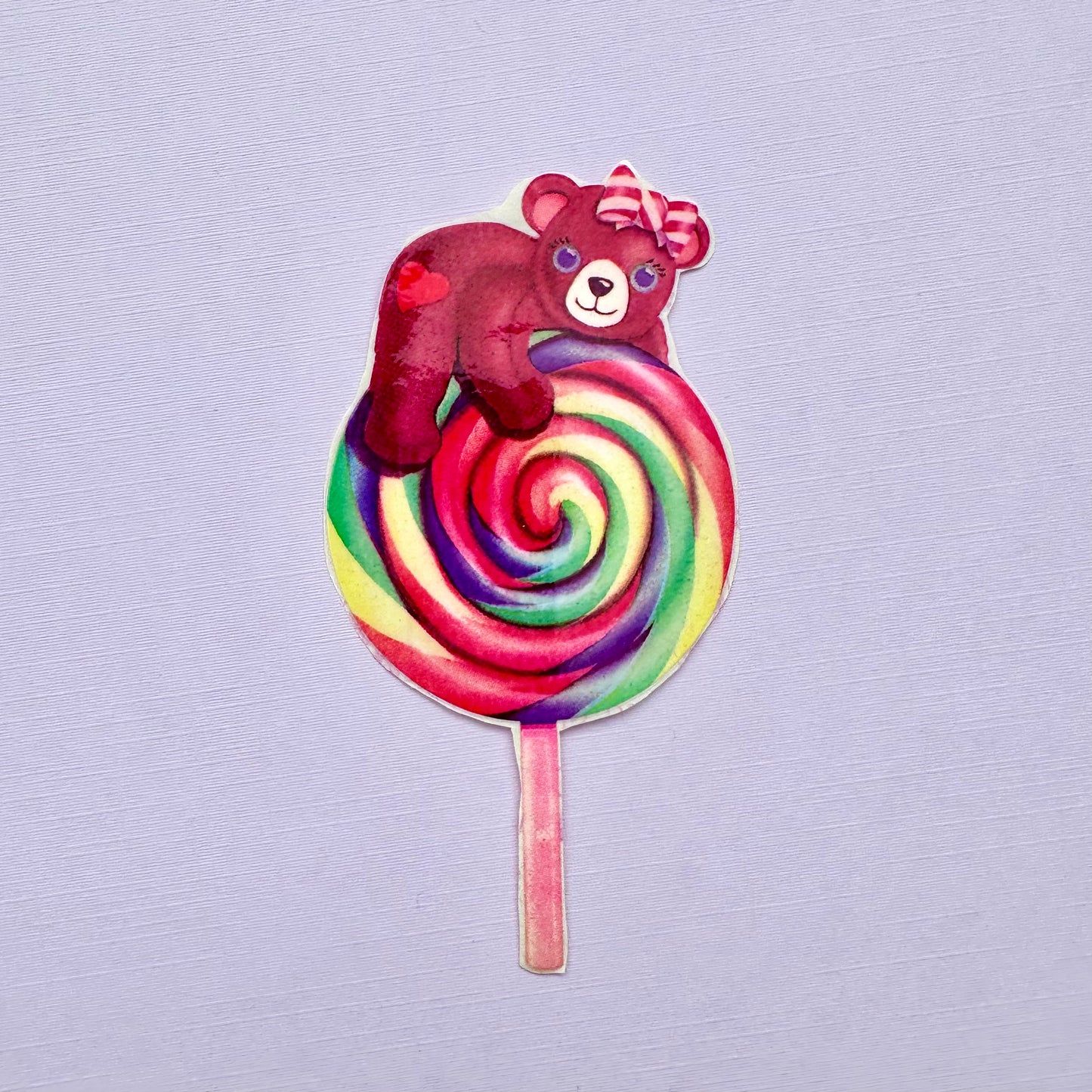 1982 Lisa Frank Lollipop Bear Sticker