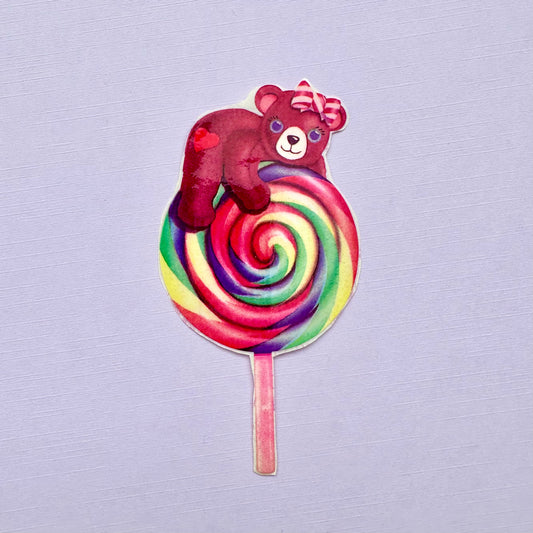 1982 Lisa Frank Lollipop Bear Sticker