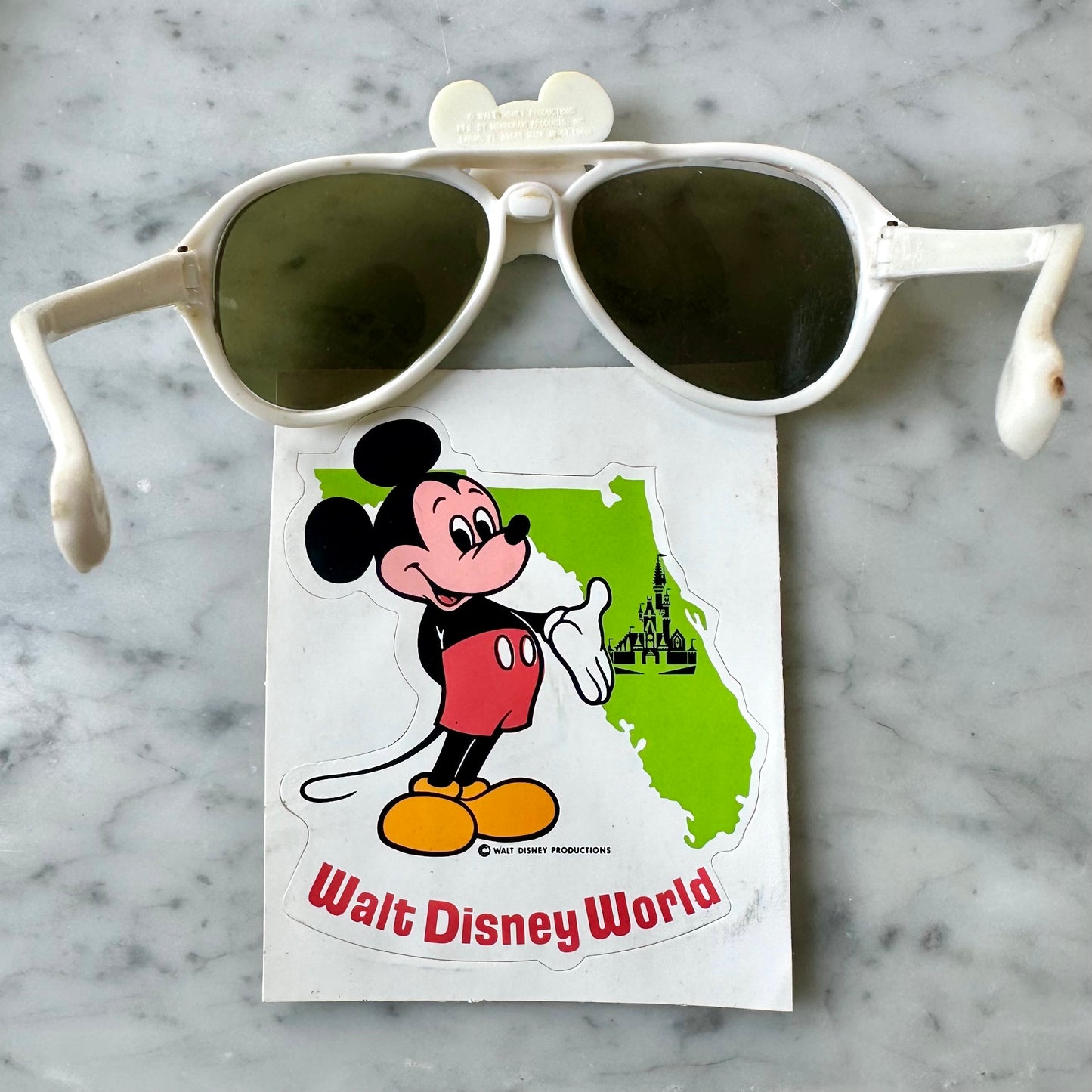 70’s Disney World Sticker and Sunglasses