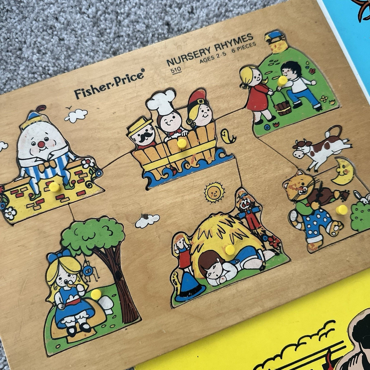 Vintage Toddler Board Puzzle Lot Shirt Tales, Big Bird, Sesame Street