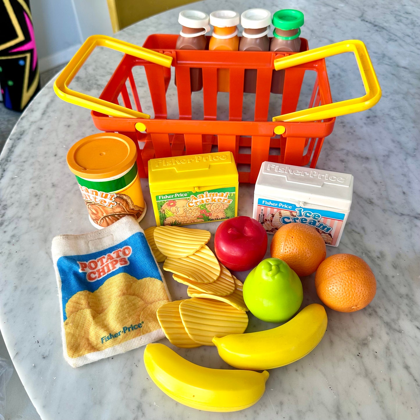 80’s Fisher Price “Fun With Food” Deluxe Shopping Basket