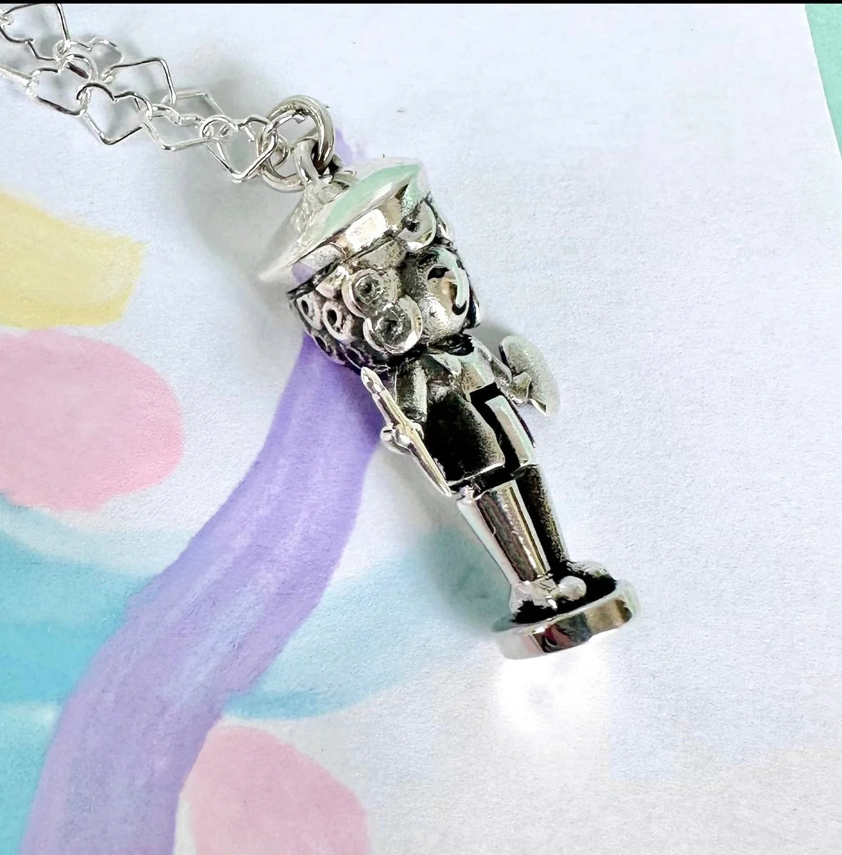 Sterling Silver Artist Polly Pocket Necklace