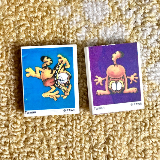 Vintage Garfield Eraser Set