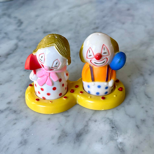 Vintage Clown Salt and Pepper Shakers