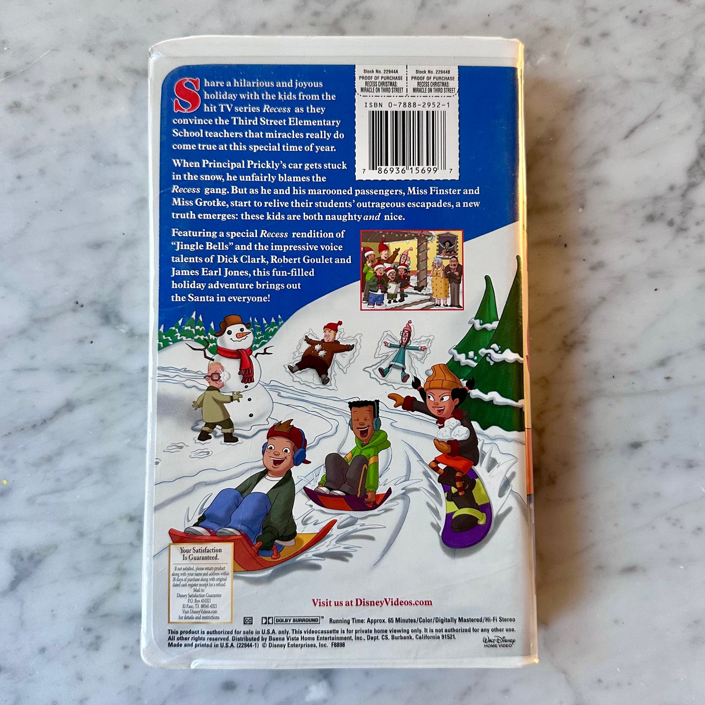 2001 Recess Christmas “Miracle on Third Street” VHS