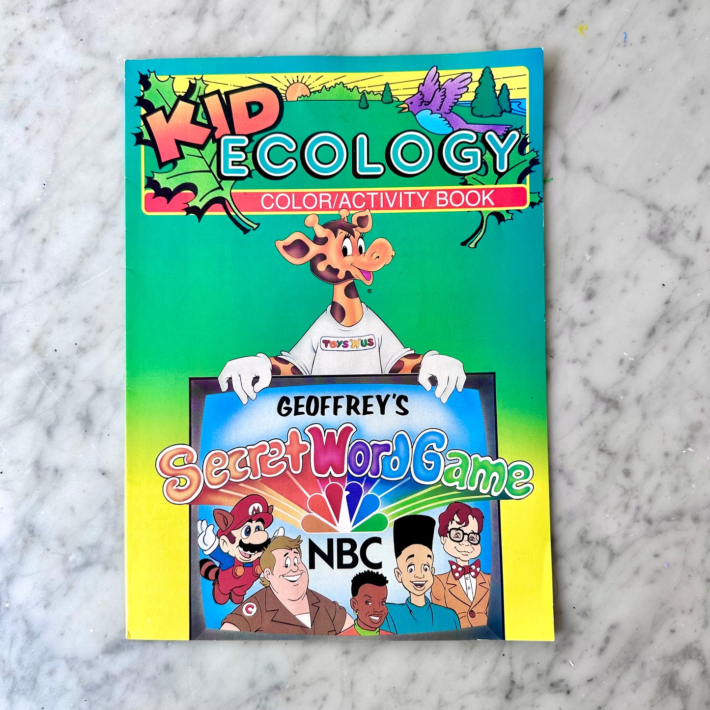 1990 Kid Ecology Color/Activity Book-Geoffrey’s Secret Word Game
