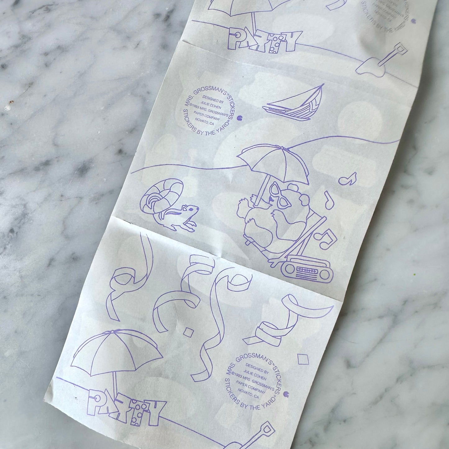 1993 Mrs Grossman’s Sticker Sheets