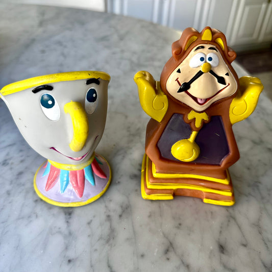 1992 Pizza Hut Cogsworth and Chip Puppets