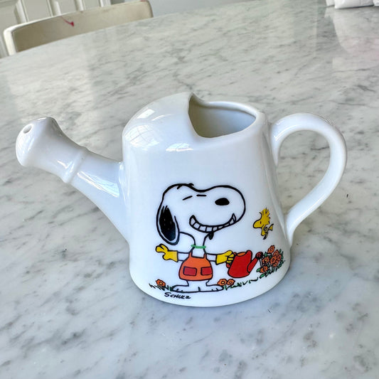 1965 Snoopy Watering Can Flower Pot