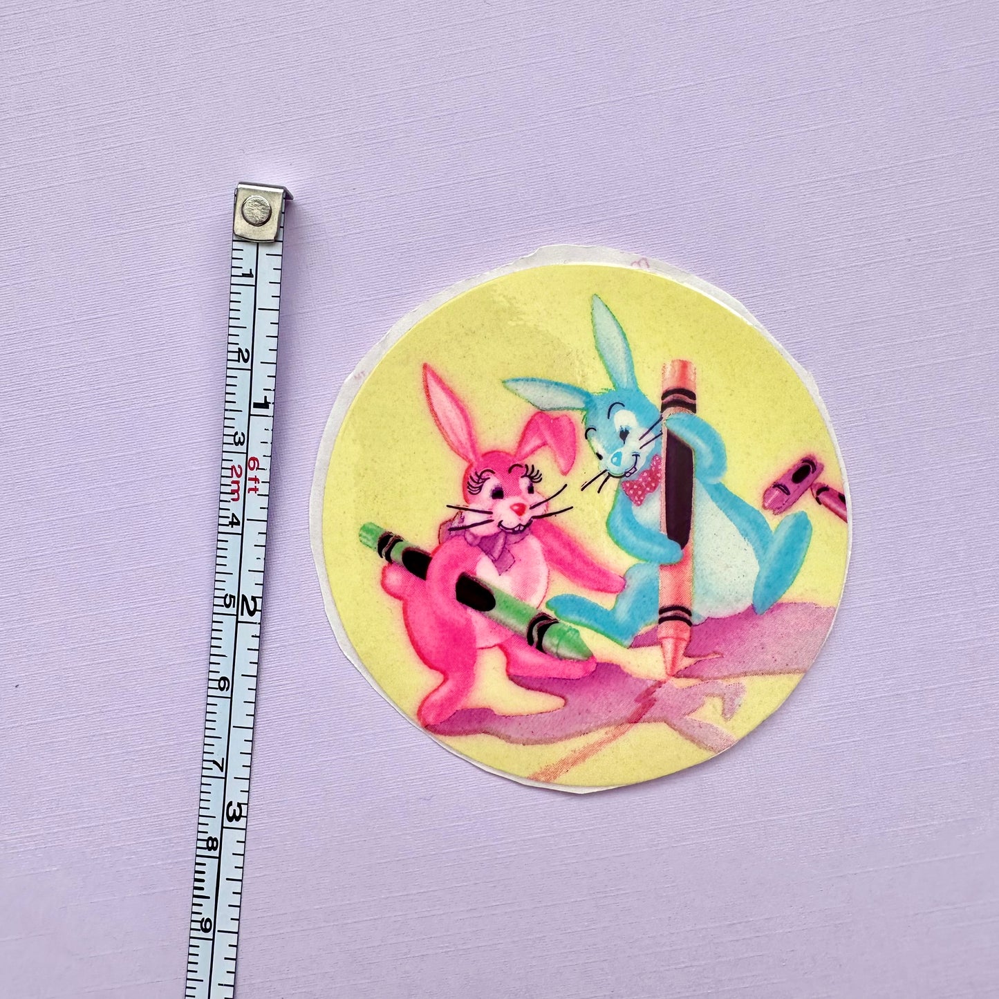 1982 Lisa Frank Crayon Bunnies Sticker