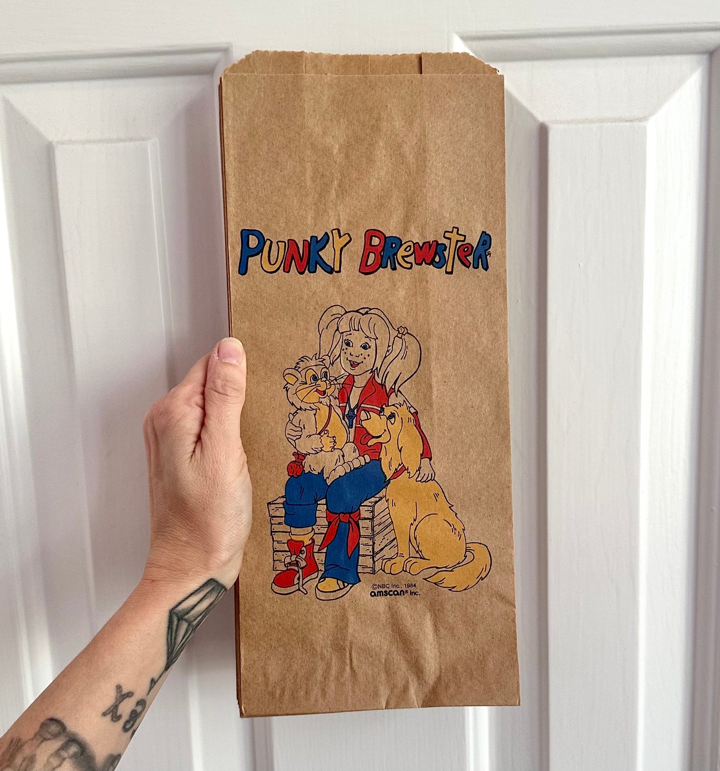 1984 Punky Brewster Paper Lunch Bags Set of 4