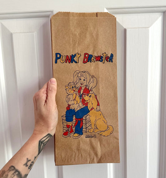 1984 Punky Brewster Paper Lunch Bags Set of 4