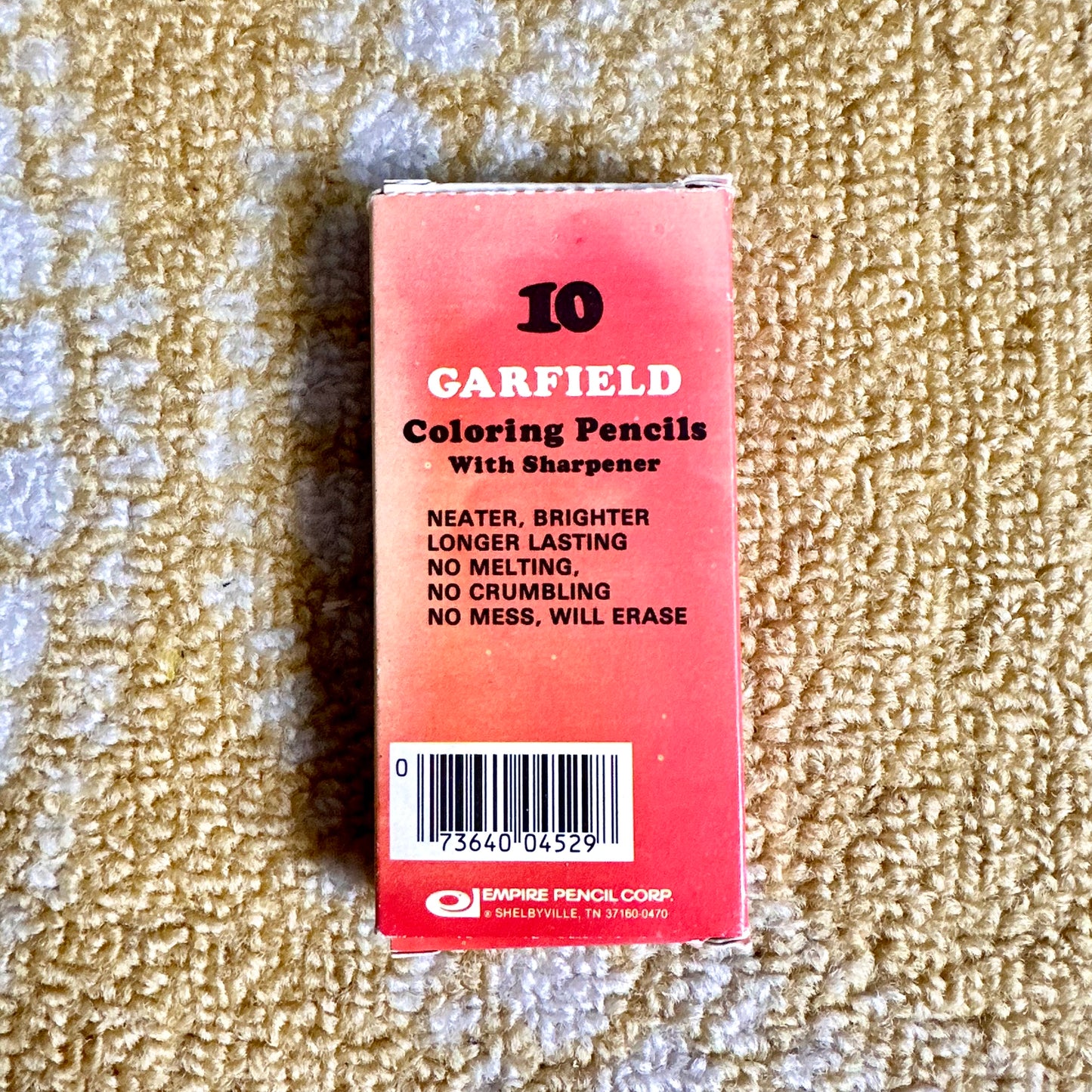 1979 Garfield Set of 10 Colored Pencils