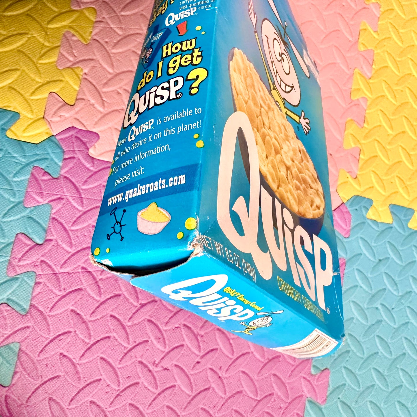 2002 Quaker Quisp Cereal Box Featuring Bob Camp
