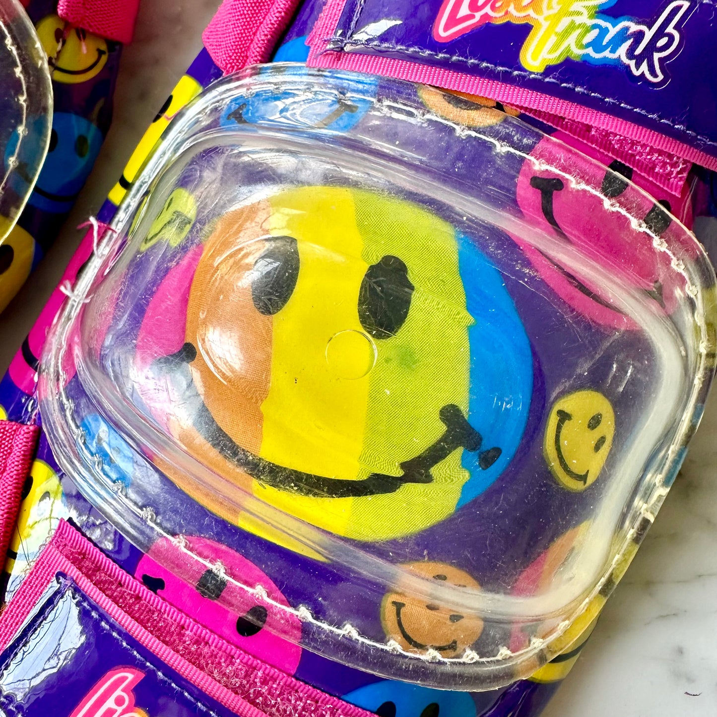 90’s Lisa Frank Smiley Face Knee Pads