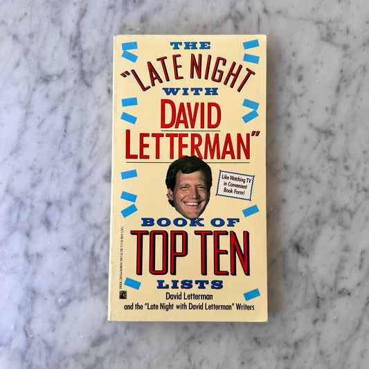 1990 The Late Night With David Letterman “Book of Top Ten”