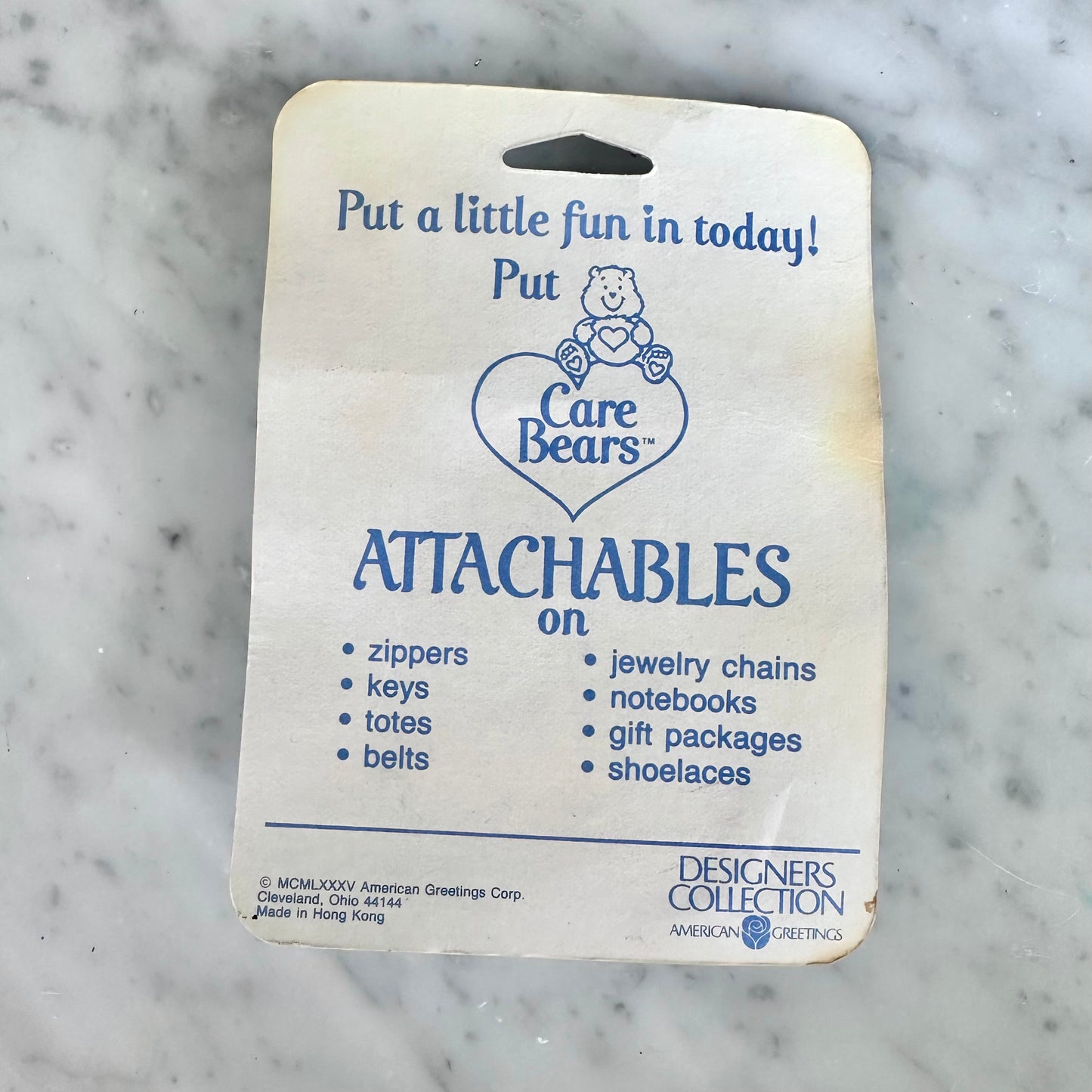 80’s Care Bears Attachable “Cheer Bear”