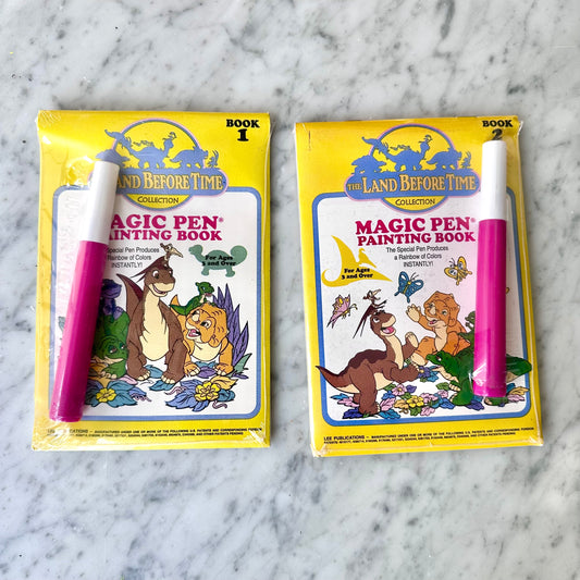 Vintage The Land Before Time Magic Pen Painting Books