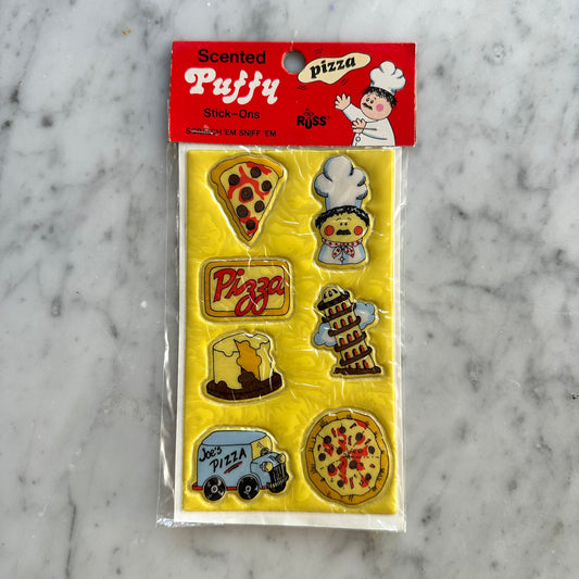 Vintage Scented Pizza Puffy Stickers