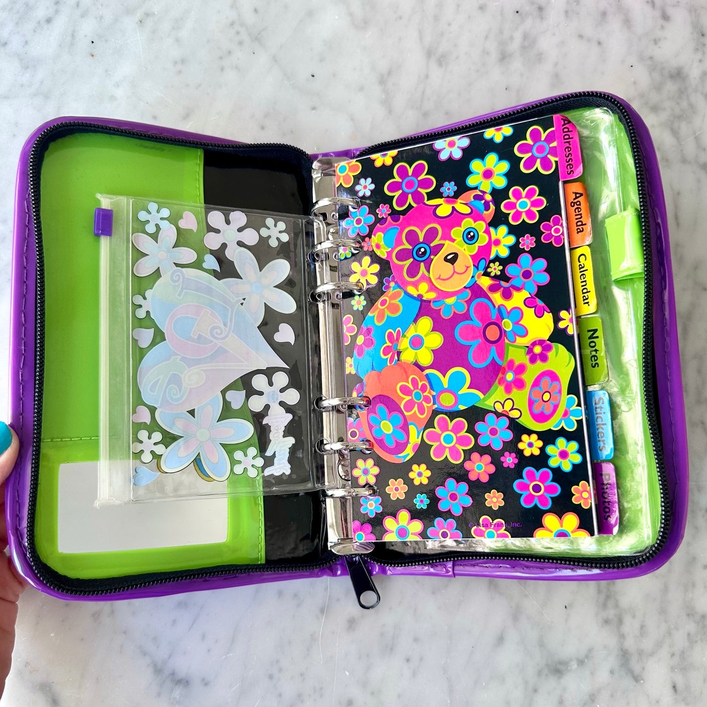 90’s Lisa Frank Blossom Bear Planner