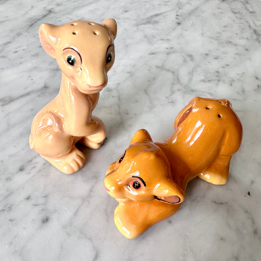 90’s Simba and Nala Salt & Pepper Shakers