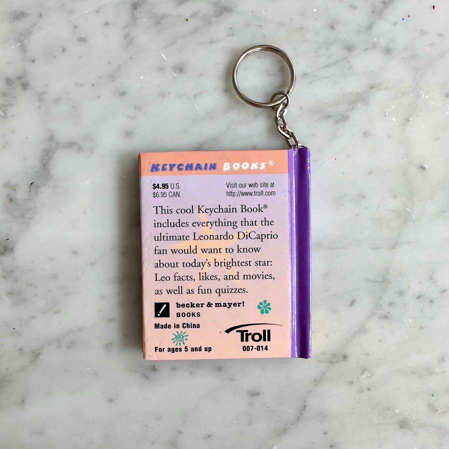 90’s Leonardo Forever Book Keychain