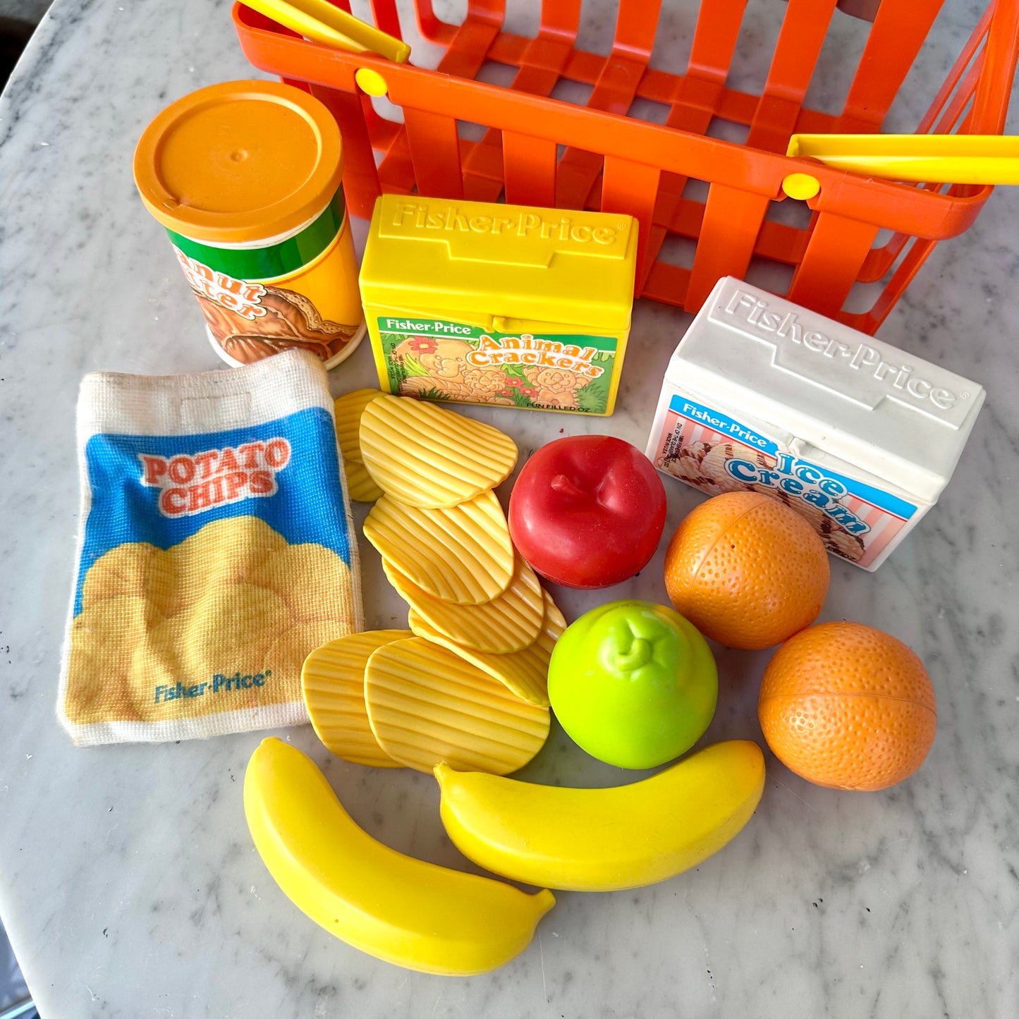 80’s Fisher Price “Fun With Food” Deluxe Shopping Basket