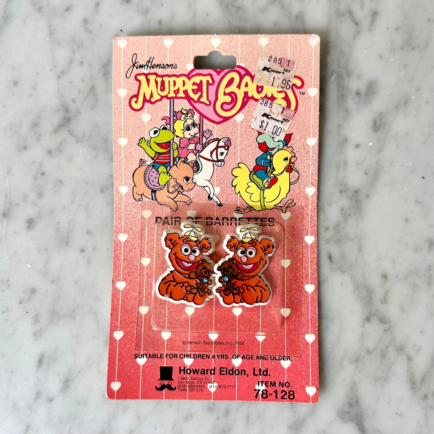 80’s Muppet Babies Baby Fozzie Bear Barrettes