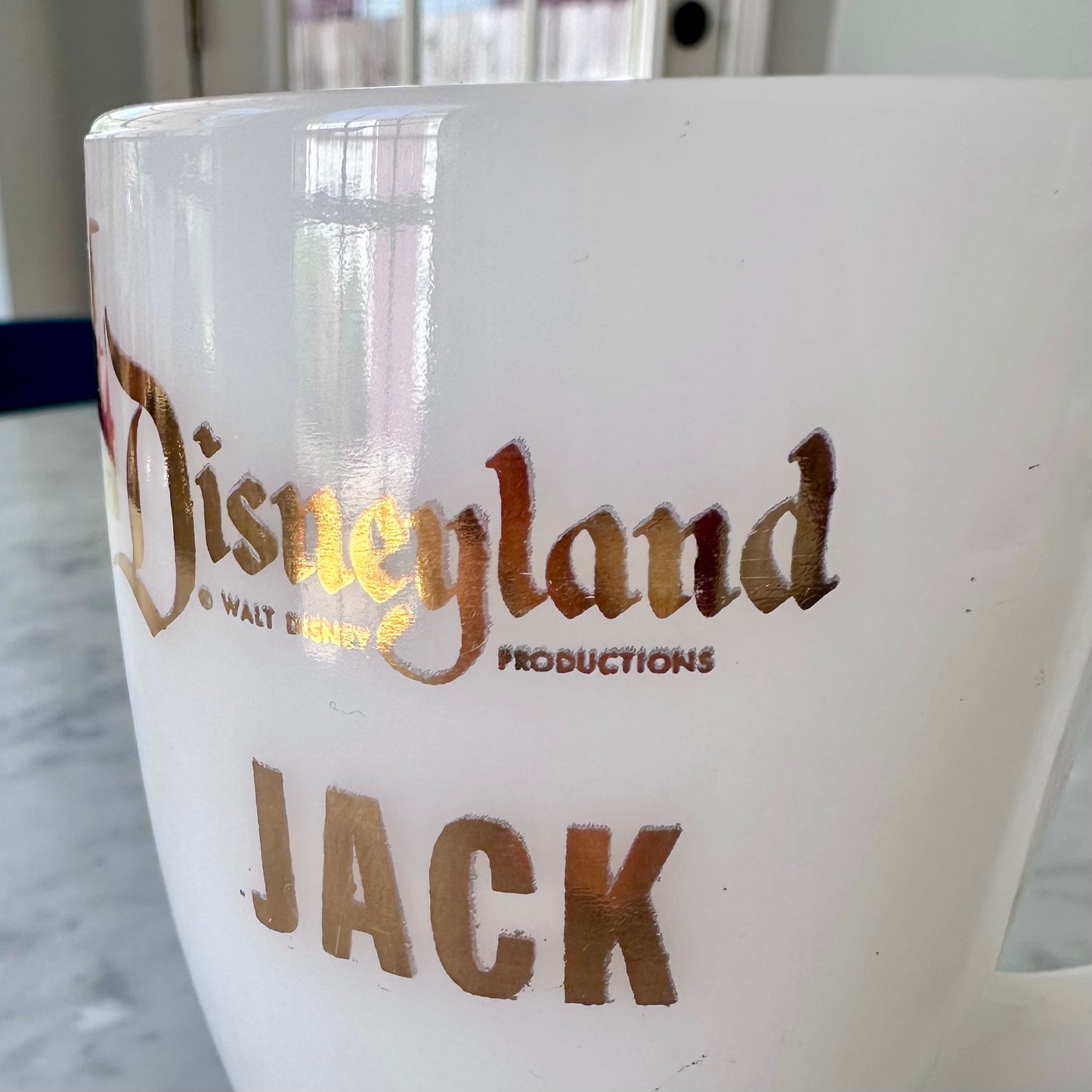 Vintage Disneyland “Jack” Milk Glass Cup
