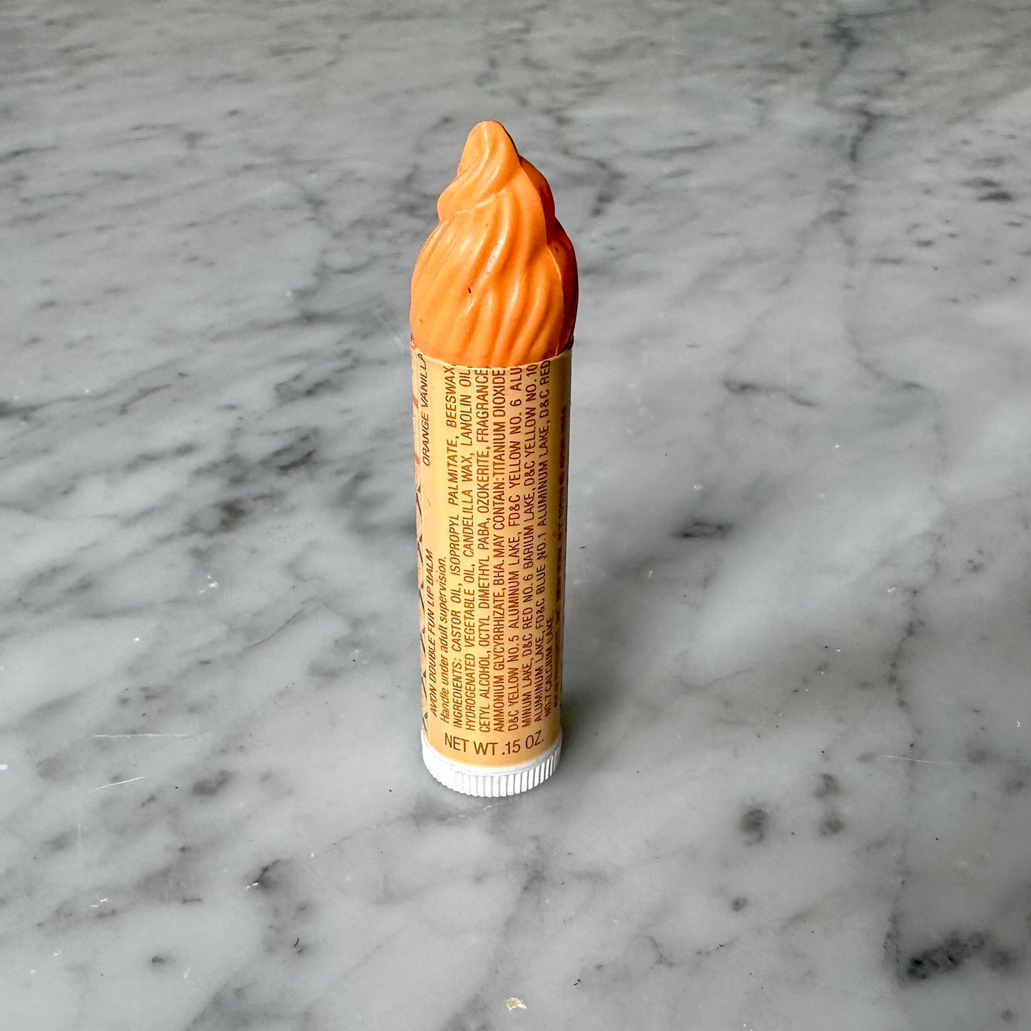 1986 Avon Double Fun “Orange Vanilla” Lip Balm