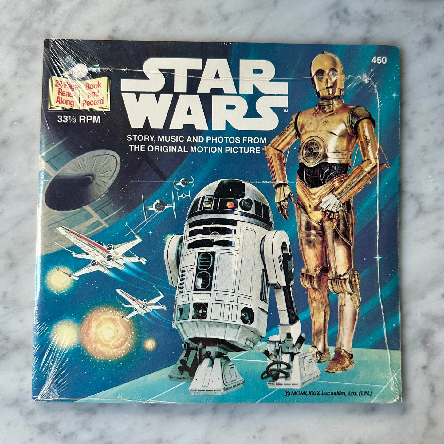 1979 Star Wars Book And Record New Sealed