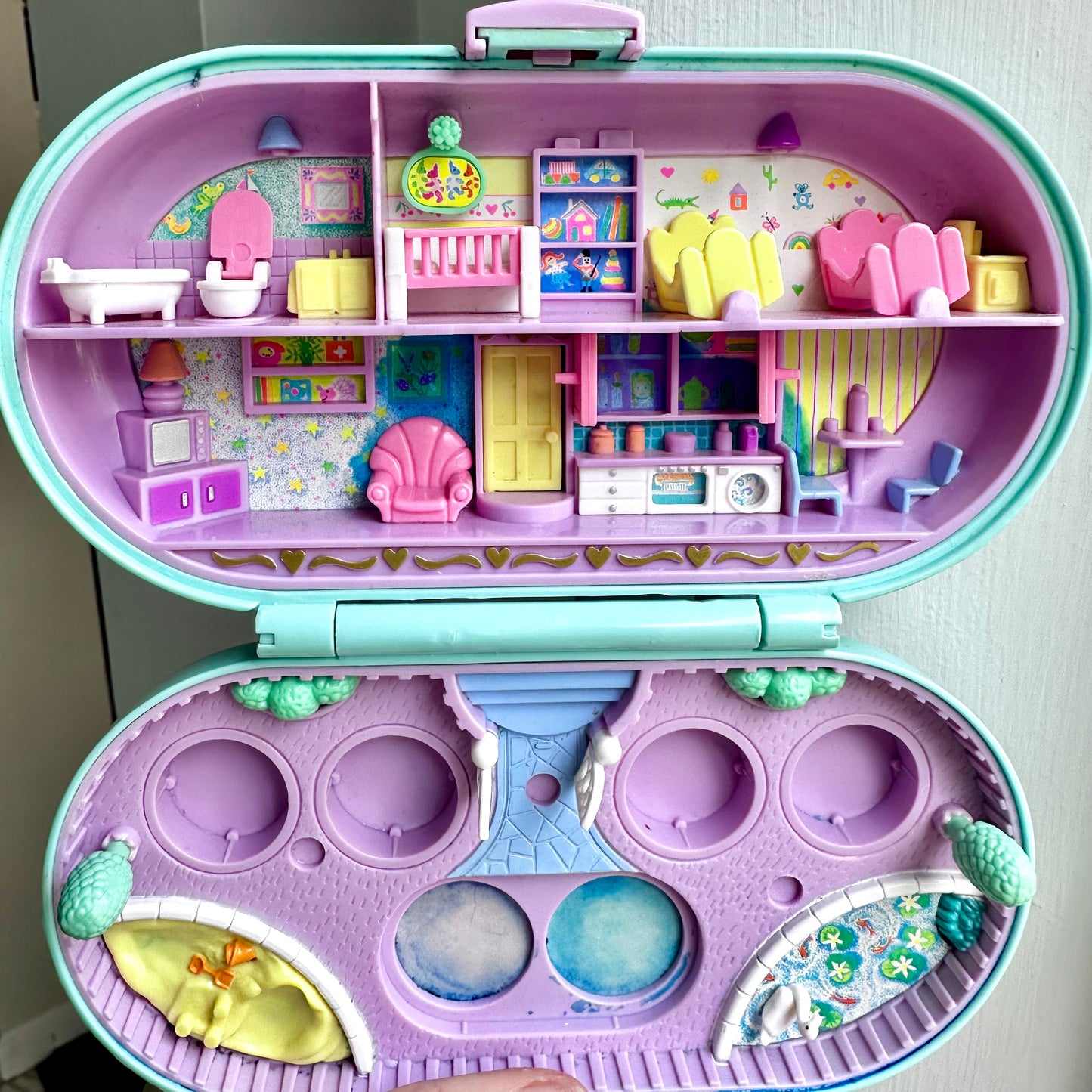 1992 Polly Pocket Babysitting Stamper Set