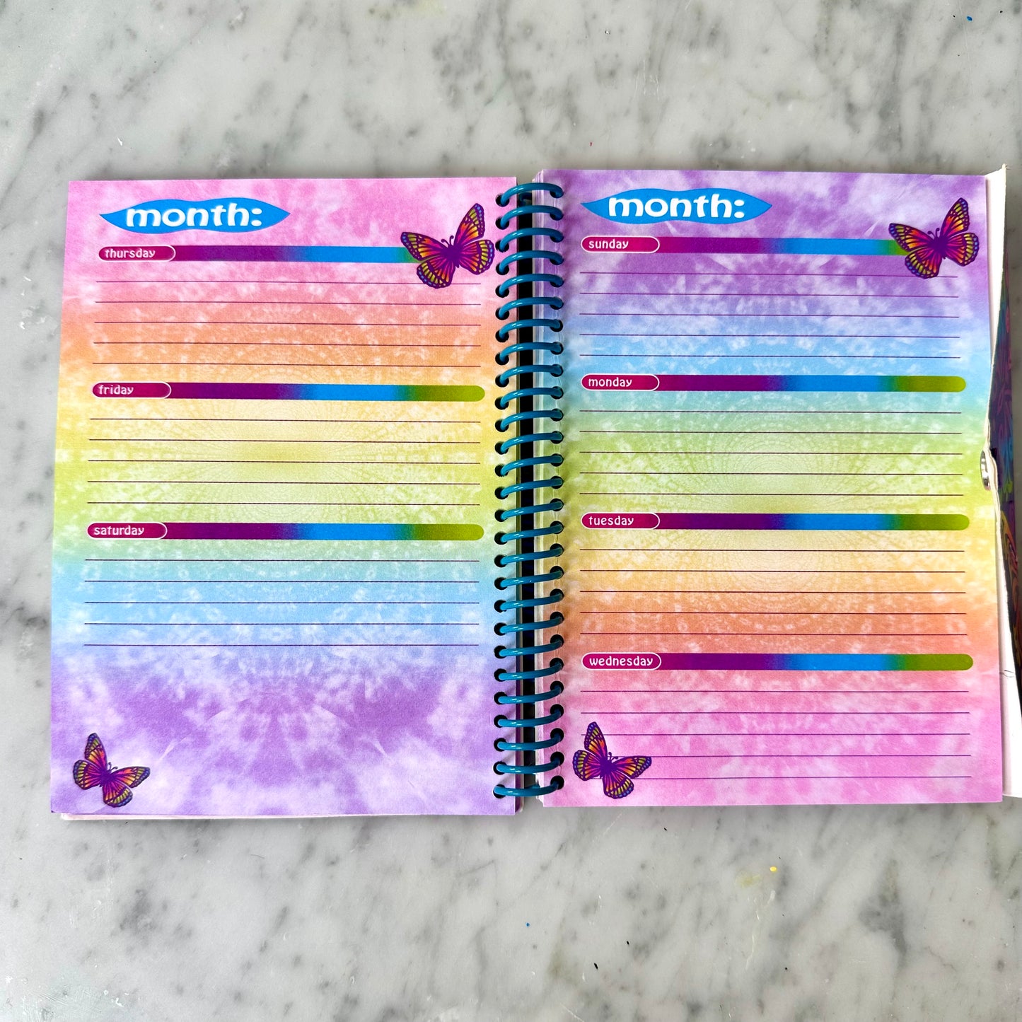 Vintage Lisa Frank Butterfly Agenda Book