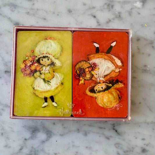 70’s Hallmark Charmers Playing Cards Double Deck Case