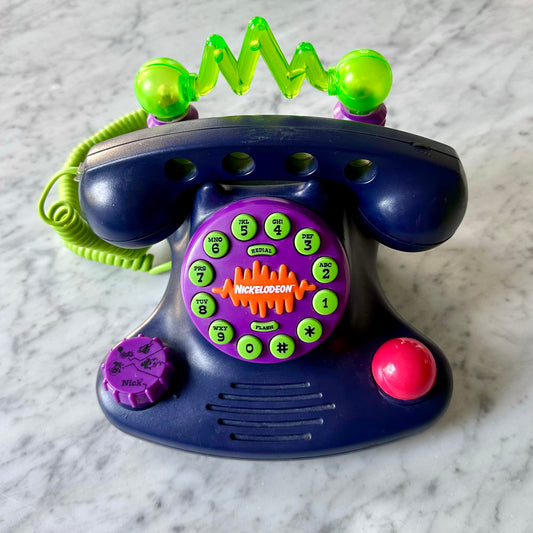 1997 Nickelodeon Talk Blaster Landline Telephone Retro Lights & Sounds