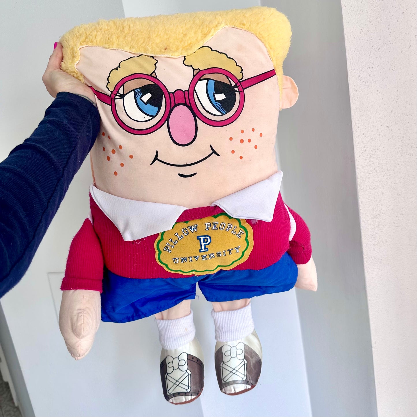 1985 "Pillow People University Joe" plush toy