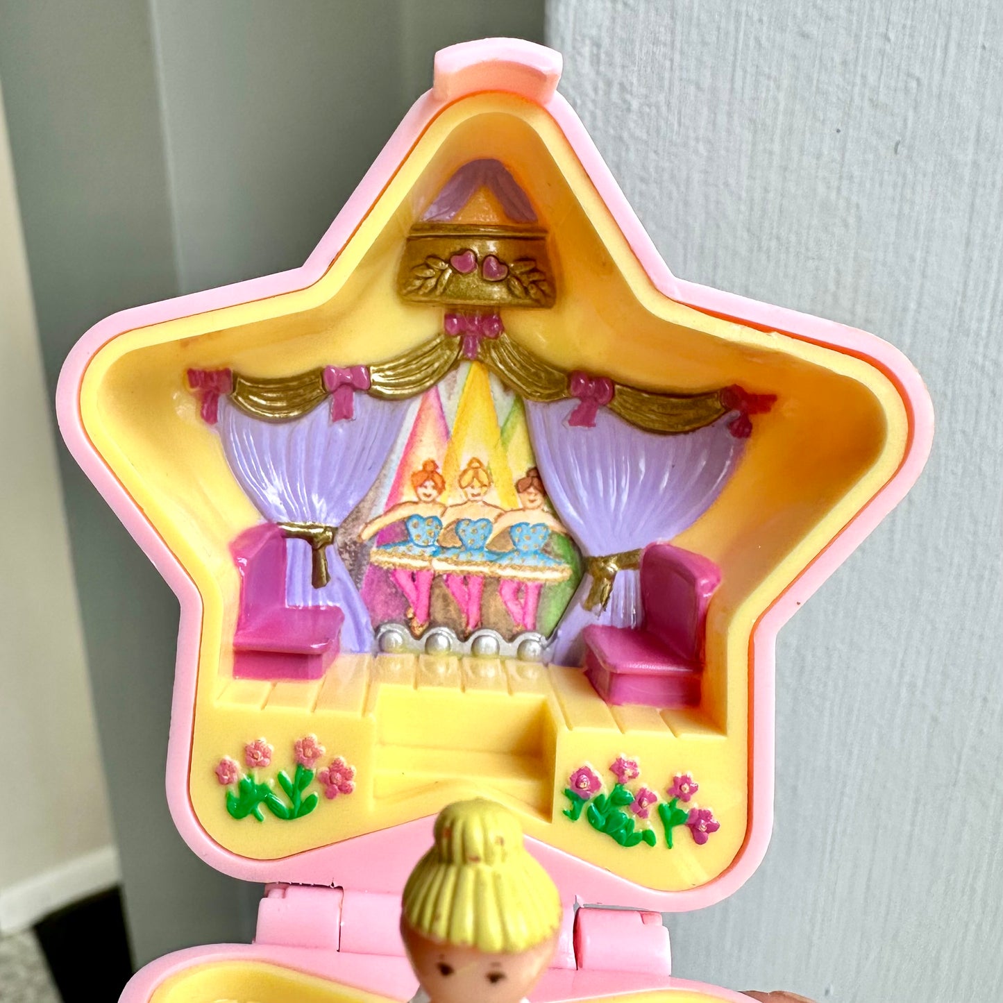 1992 Polly Pocket Tiny Ballerina Ring and Ring Box