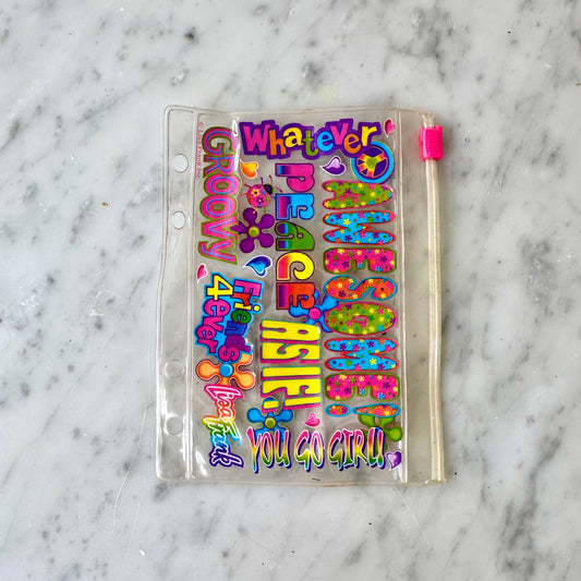 90’s Lisa Frank Mini Planner Zipper Pouch
