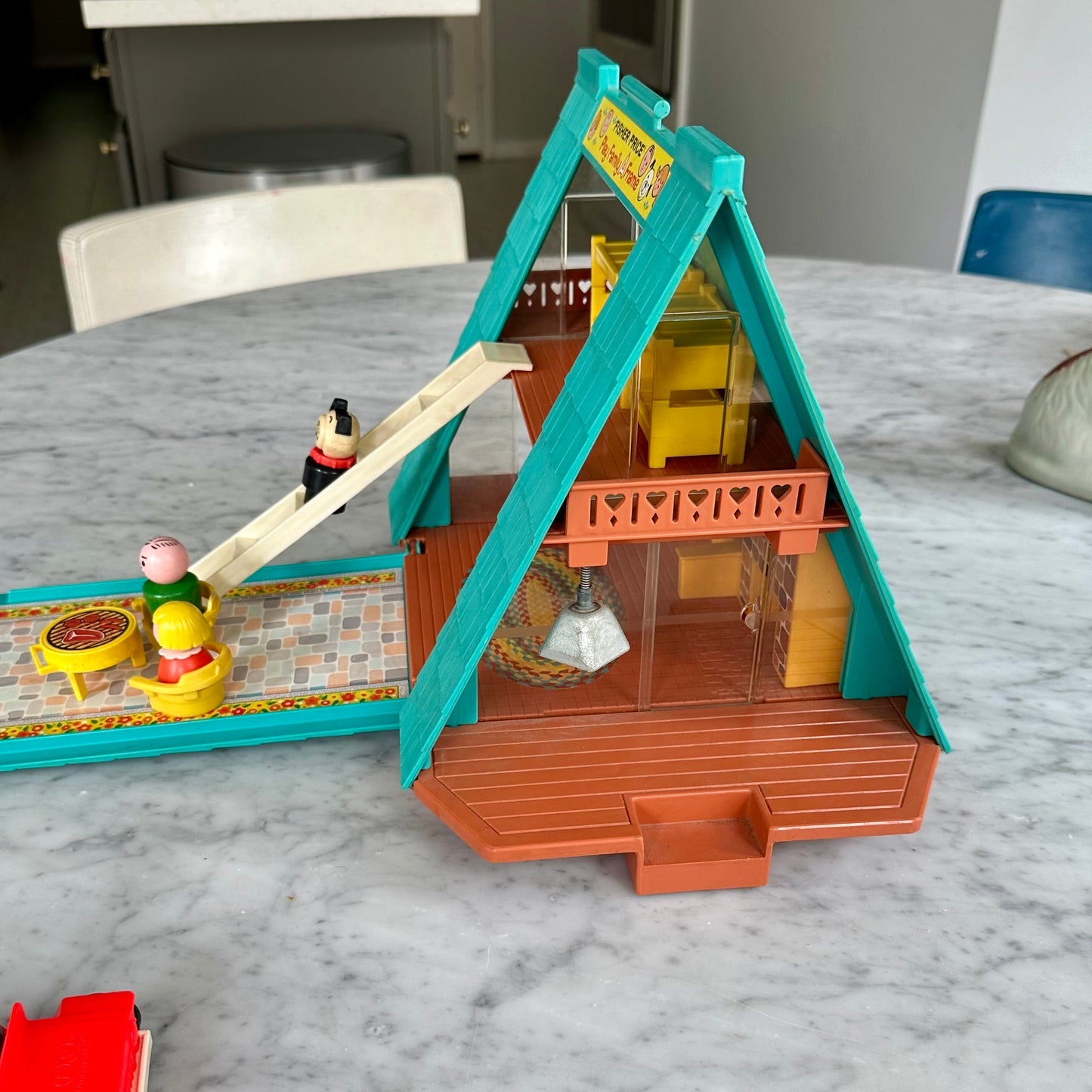 1970’s Fisher Price Little People Play Family A-Frame Home