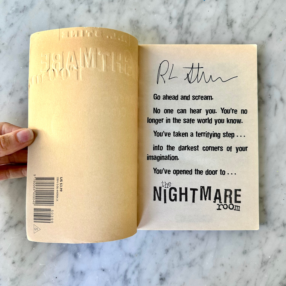 R.L. Stine “The Nightmare Room” Signed Copy