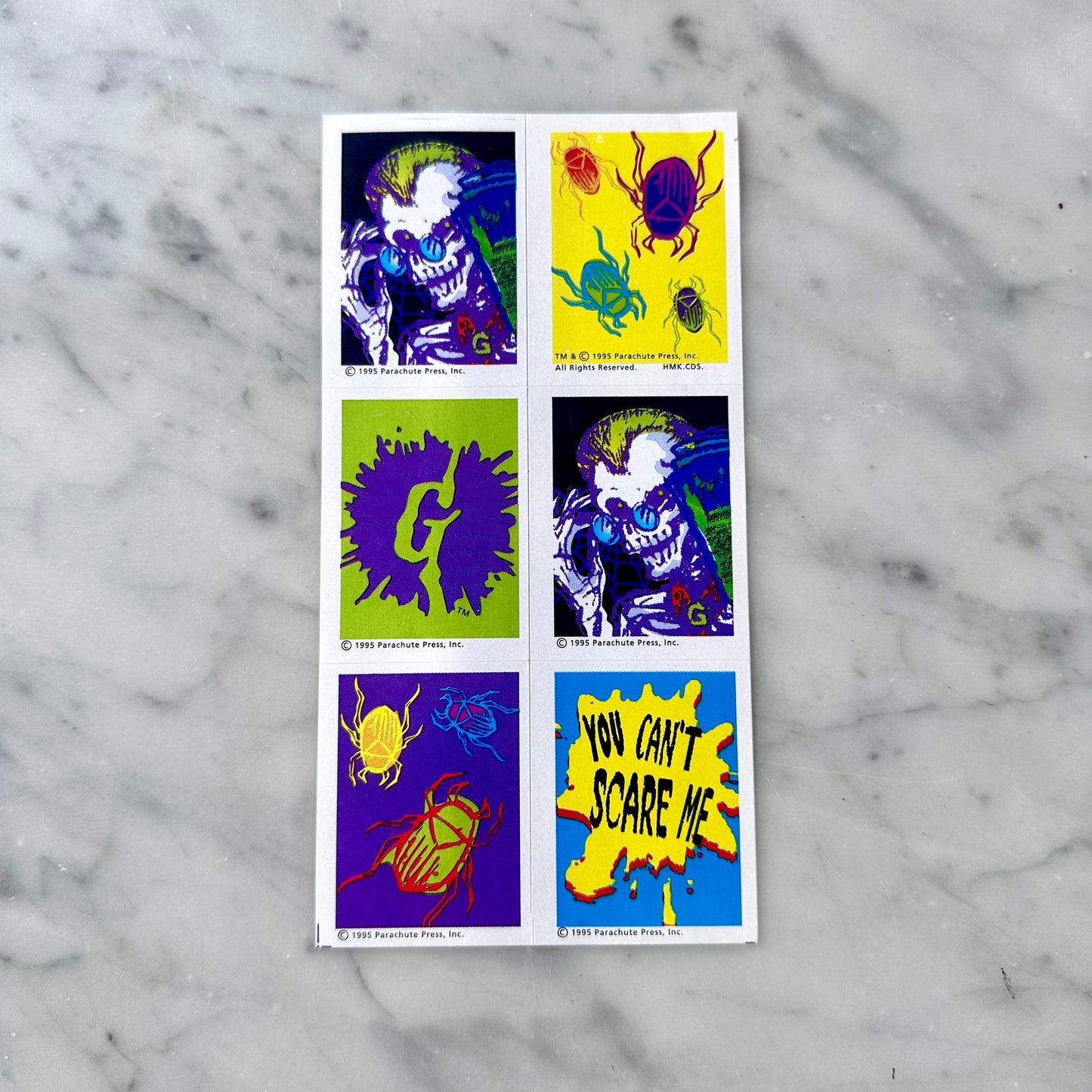 1995 R.L. Stine Goosebumps Sticker Sheet