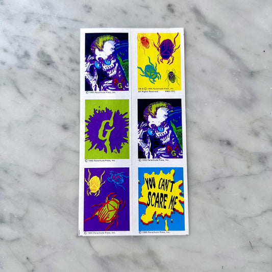 1995 R.L. Stine Goosebumps Sticker Sheet
