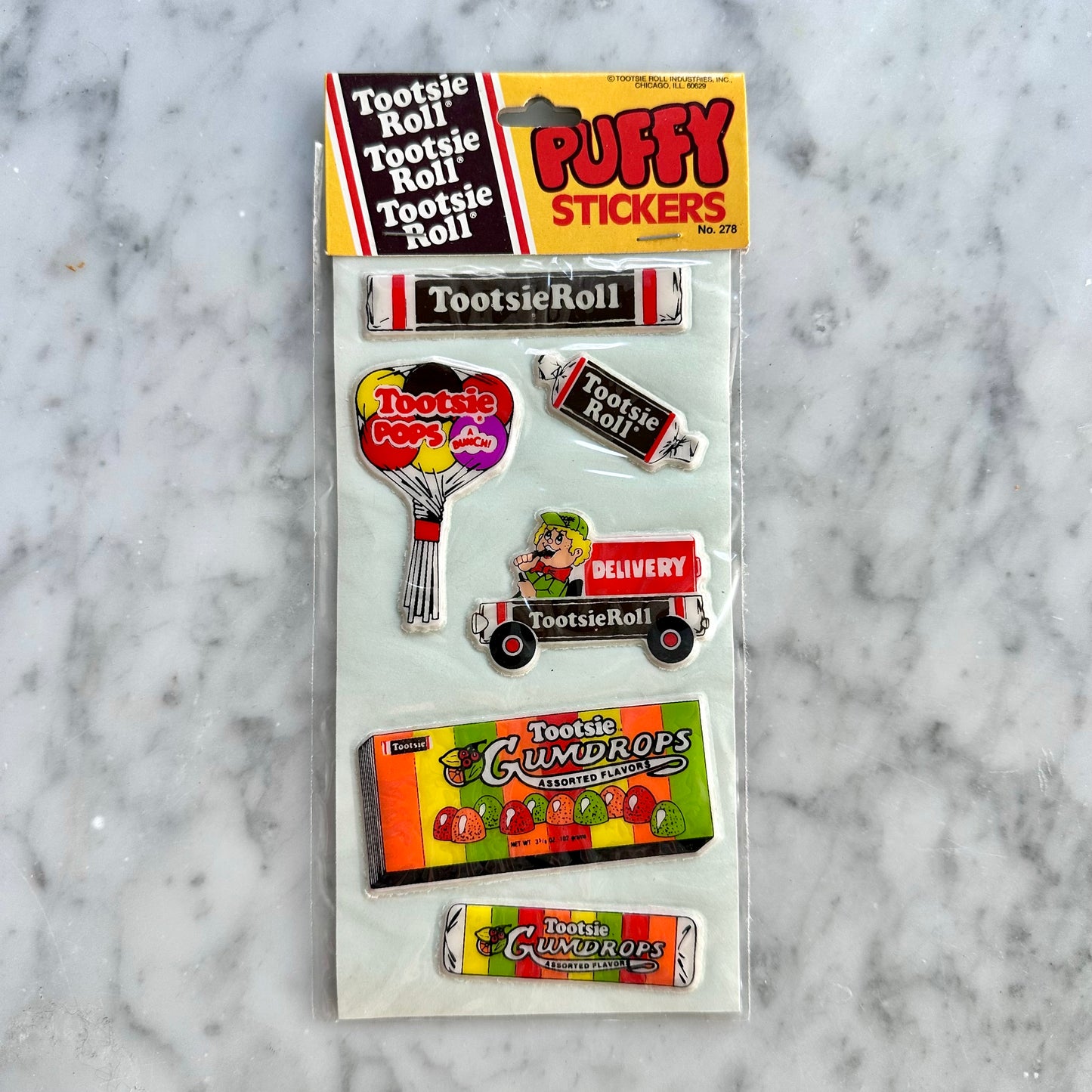 Vintage Tootsie Roll Puffy Stickers