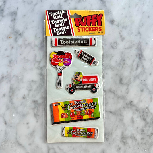 Vintage Tootsie Roll Puffy Stickers