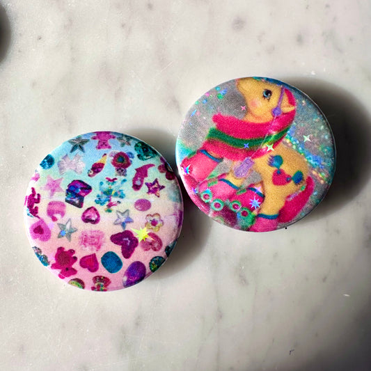 G1 My Little Pony and Gem Button Set