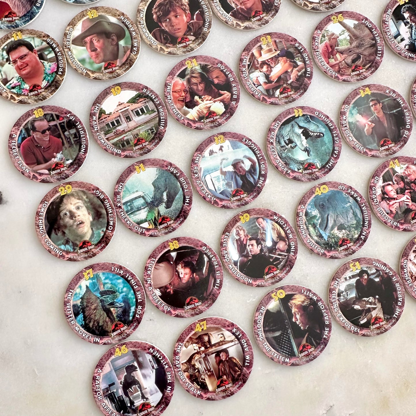1993 Skybox Jurassic Park POGS